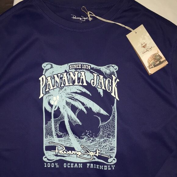 Two (2) New Men’s Panama Jack Summer Fishing Marlin Sailfish Shirt UPF50 & Socks - Picture 2 of 11